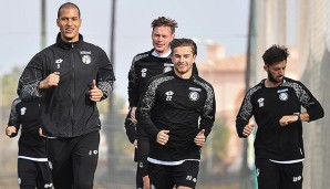 Gruber beim Training mit seinen Teamkollegen