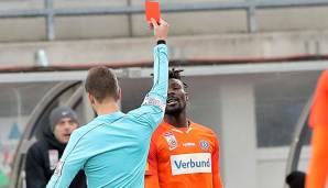 Austria-Kicker Mohammed Kadiri sah gegen den WAC die Rote Karte