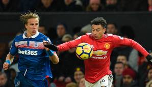 Moritz Bauer und seinen Stoke-Kollegen haben gegen Manchester United das Nachsehen