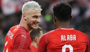 Marko Arnautovic und David Alaba freuen sich.