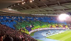 Choreografie der ÖFB-Fans gegen Nordmazedonien.