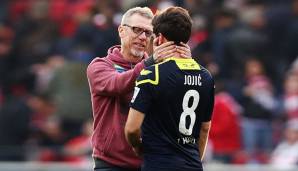 Milos Jojic mit Peter Stöger