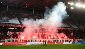 Die Salzburger Choreo vor dem Match gegen den LASK.