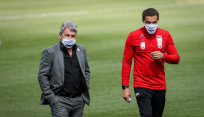 LASK-Vize Jürgen Werner und Trainer Valerien Ismael