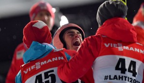 Die ÖSV-Adler holten in Lahti im Teambewerb Bronze