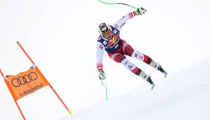 Hannes Reichelt stellt im Kitzbühel Traning Bestzeit auf.