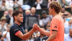 Bis dato letztes Treffen in Paris: Dominic Thiem und Alexander Zverev