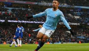 Jeweils auf Vorlage von Leroy Sane schnürte Gabriel Jesus gegen Everton den Doppelpack.