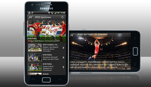 Die neue SPOX-App gibt's jetzt im Android Market - gratis. Hier ein Überblick über die wichtigsten Features