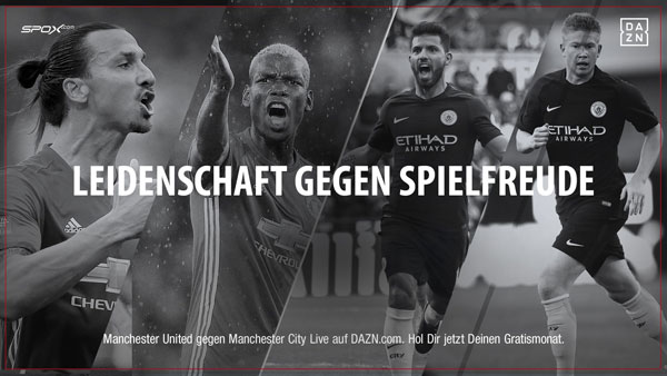 Manchester United und Manchester City treffen im League Cup aufeinander - live auf DAZN