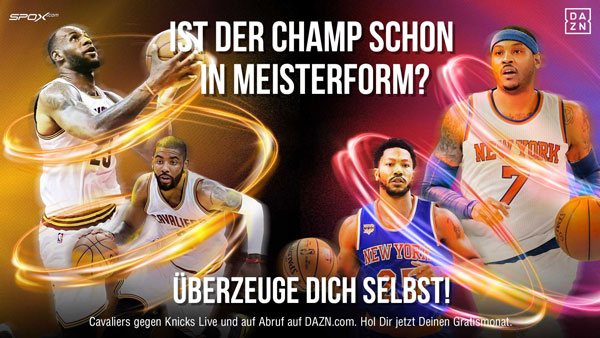 Cavs gegen Knicks - der NBA-Saisonstart live auf DAZN