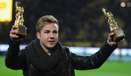 Mario Götze und seinen beiden Otto-Awards der Zeitschrift "Bravo"