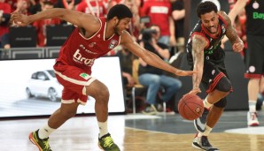 Der FCB um Kapitän Bryce Taylor (r.) und Bamberg erwarten die Auslosung der Euroleague