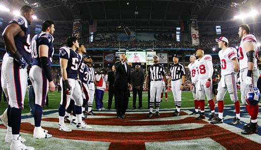 Der Coin Toss: Die Giants gewannen ihn