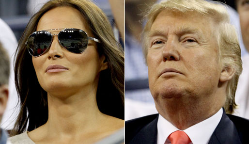 Hoher Besuch: Hotel-Magnat Donald Trump (r.) und Ehefrau Melania. Die war übrigens bereits auf dem Cover der Sports Illustrated Swimsuit Edition