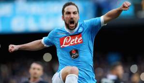 Platz 12 - 90 Millionen Euro: Gonzalo Higuain im Sommer 2017 vom SSC Neapel zu Juventus Turin.