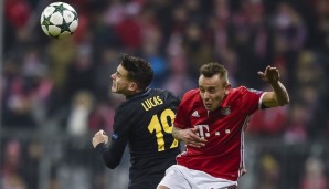 Platz 4: Rafinha (FC Bayern), 66,18 Prozent