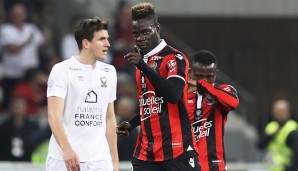 Platz 20: Mario Balotelli (OGC Nizza), Großchancen: 13, Quote: 61,54 Prozent - Tore insgesamt: 10