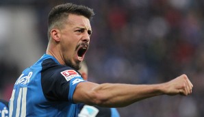 Platz 39: Sandro Wagner (TSG Hoffenheim), Großchancen: 17, Quote: 52,94 Prozent - Tore insgesamt: 11