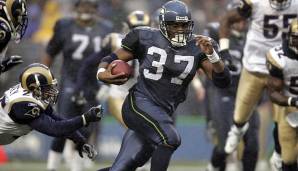 Madden 2007: 14, 16, 14, 16, 27 - das waren die Rushing-TD-Zahlen (!!!) von Shaun Alexander zwischen 2001 und 2005. In seiner "Madden"-Saison brach sich der Hawks-RB den Fuß und kam auch danach nie wieder über 1.000 Yards oder sieben TDs.