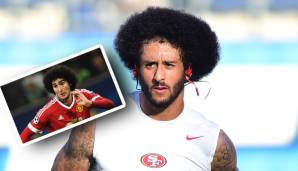 Der frühere NFL-Star Colin Kaepernick hatte mal richtig kurze Haare. Aber so ein Afro steht ihm noch besser als Marouane Fellaini.