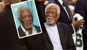 Elf Meisterschaften holte Bill Russell in der NBA. Schauspieler Morgan Freeman ist mindestens genauso ein Schwergewicht im Film-Business. Zwangsläufig sehen sich die beiden also ähnlich.