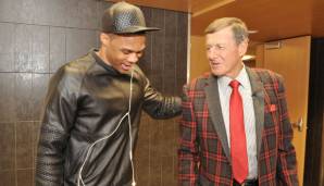 Stilikonen unter sich: Westbrook und TNT-Reporter Craig Sager. Rest in Peace!