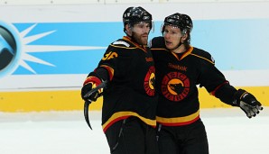 Der Schweizer Simon Gamache (r.) kommt aus der Schweiz nach Mannheim