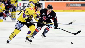 Adam Courchaine (l.) wurde 2014 Topscorer der DEL