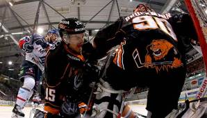 Goalie Brückmann bei einem Spiel der Grizzlys Wolfsburg