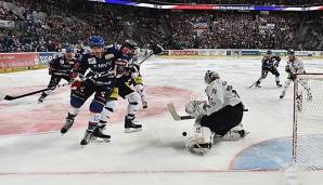 Die Adler Mannheim gegen die Eisbären aus Berlin