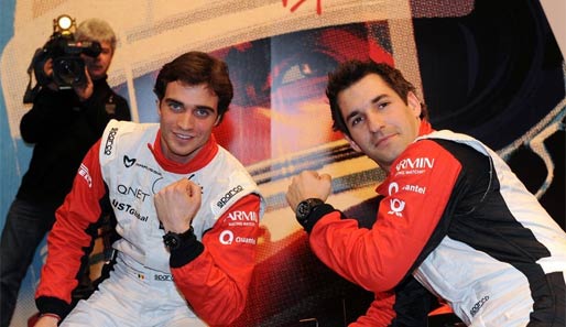 Timo Glock (r.) ist mit seinem Dienstwagen unzufrieden