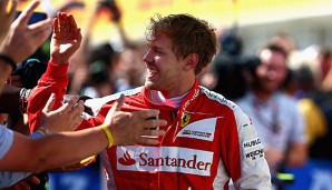 Sebastian Vettel feiert seinen Sieg