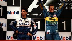 Eine Rivalität, bei der Schumi fast immer das bessere Ende für sich hat. Auch 1995 holt er sich den Titel - und verteidigt damit seine Weltmeisterschaft.