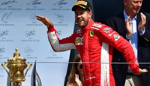 Formel-1-Pilot Sebastian Vettel ist zum ersten Ferrari-Sieg in Silverstone seit 2011 gefahren.