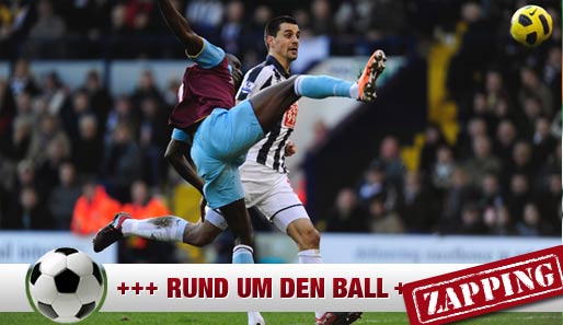 Demba Ba (vorne) erzielte für West Ham United zwei Treffer