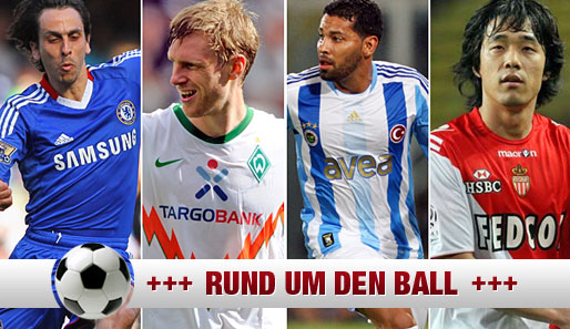 Arsenals Neue: Yossi Benayoun, Per Mertesacker, Andre Santos und Chu-Young Park (v.l.n.r.)