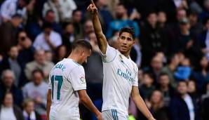 1. Platz: Real Madrid - 36 Spieler (rechts im Bild: Achraf Hakimi)