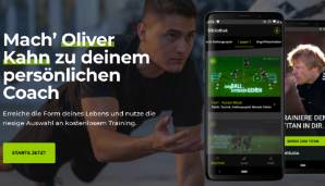 In der App kann man sich Tipps vom ehemaligen Welttorhüter holen. Auf der Webseite des Unternehmens wird sogar mit Kahn als persönlichem Coach geworben.