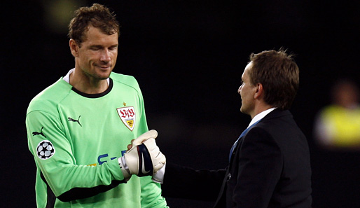 Haben sich demnächst einiges zu sagen: Stuttgarts Keeper Jens Lehmann (l.) und Horst Heldt