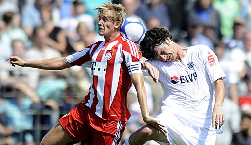 Maximilian Haas (l.) trägt seit drei Jahren das Trikot des FC Bayern München