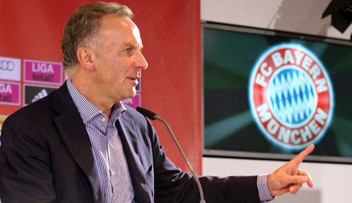 Sieht den FC Bayern auf Augenhöhe mit Barcelona: FCB-Boss Karl-Heinz Rummenigge