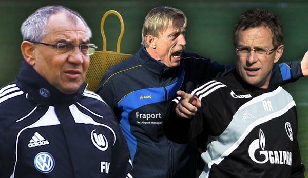 Mission Klassenerhalt: Felix Magath, Christoph Daum, Ralf Rangnick (v.l.)