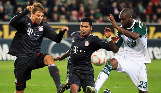 Badstuber (l.) und Breno (M.) machten in der abgelaufenen Saison nicht immer eine gute Figur