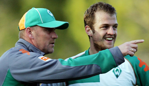 Bild aus harmonischeren Tagen: Werder-Trainer Thomas Schaaf (l.) und Daniel Jensen