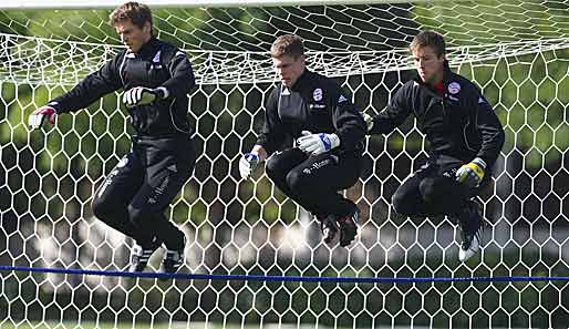 Dreimal ehemalige Stammkeeper der Bayern: Jörg Butt, Thomas Kraft und Michael Rensing (v.l.)