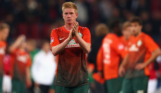 Wird mit seinen Aussagen kaum auf Gegenliebe im Verein stoßen: Bremens Kevin De Bruyne