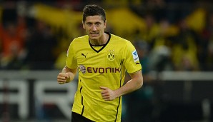 Im Sommer dann wohl endgültig in rot: Robert Lewandowski