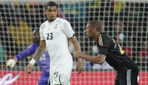 Kevin-Prince Boateng (l.) und Jerome Boateng (r.) spielten bei der WM 2010 gegeneinander