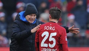 Oliver Sorg und sein Trainer Christian Streich verstehen sich gut